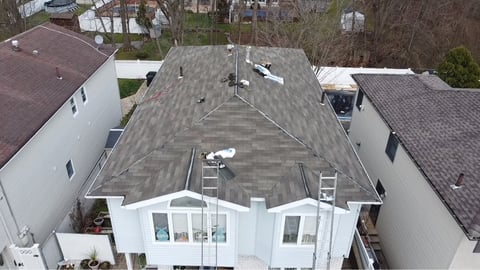 Completed shingle roof
