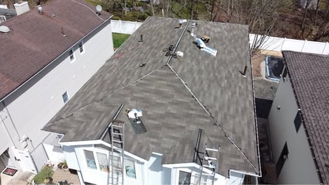 Roof inspection in progress