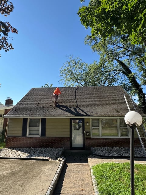 Roof inspection in progress