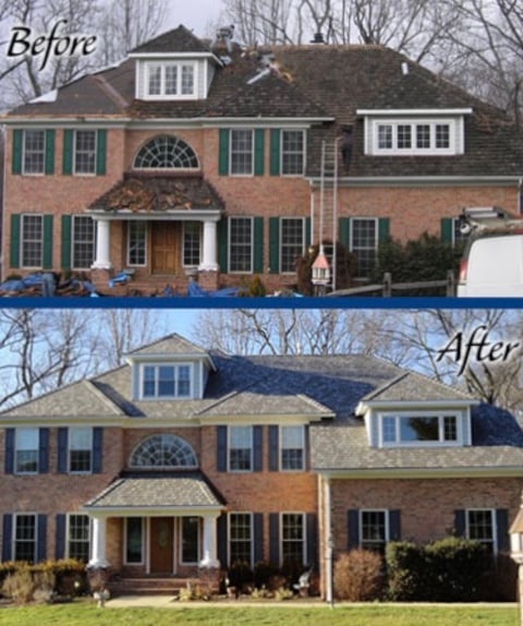 Before and after: full roof replacement